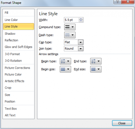 การวาดเส้นใน PowerPoint