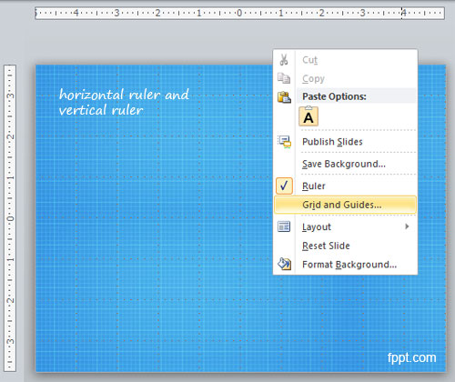 How to configure grid and ruler in PowerPoint