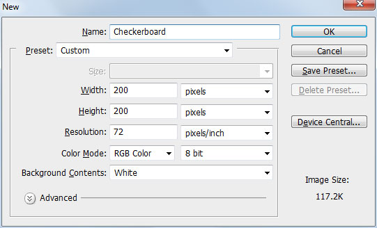 チェッカーボードテンプレート