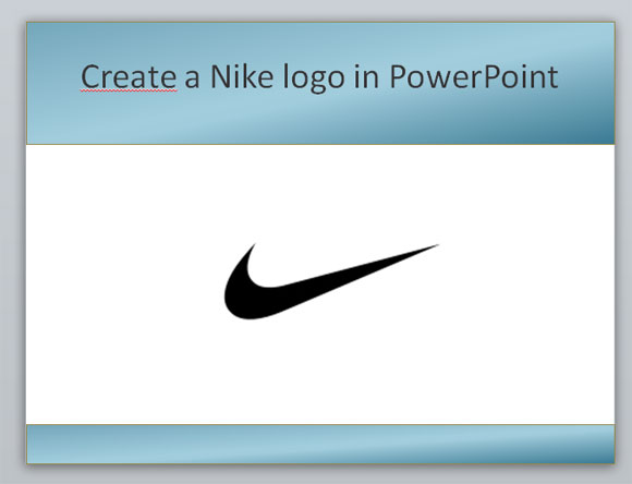 şekilleri kullanarak Nike PowerPoint şablonu oluşturma