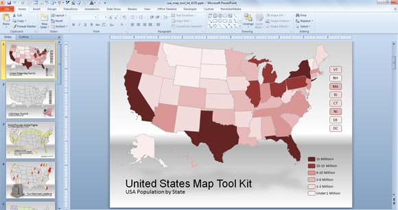 PowerPoint ABD haritası