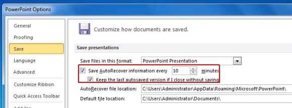 Восстановить несохраненную презентацию powerpoint 2007