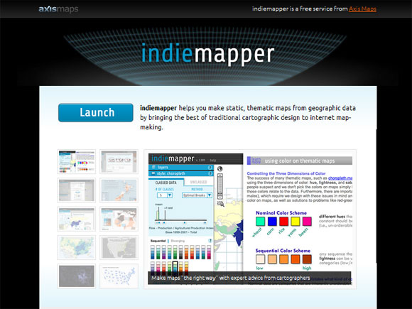 Indiemapper: إنشاء خرائط المهنية من البيانات الجغرافية