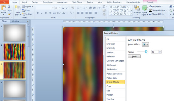 Как размыть изображение в powerpoint