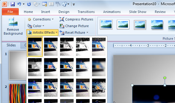 Как размыть изображение в powerpoint