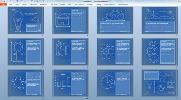 Blueprint Vorlagen Fur Microsoft Powerpoint Prasentationen