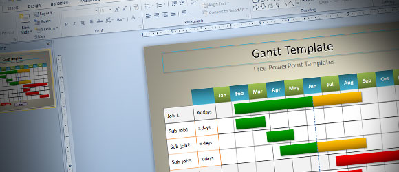Диаграмма ганта powerpoint шаблон
