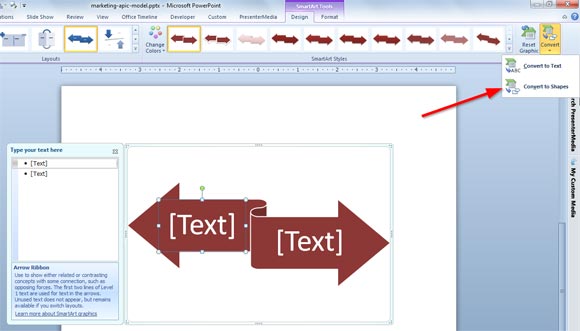 Преобразовать фигуру в рисунок в powerpoint