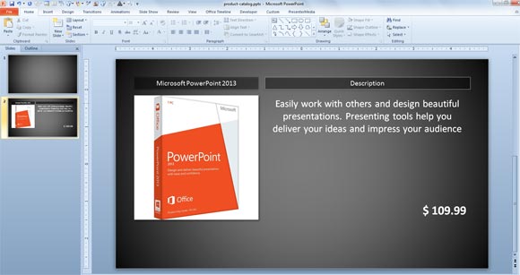 Creación de un catálogo de productos en PowerPoint 2010