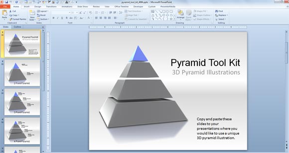 Диаграмма пирамида в powerpoint