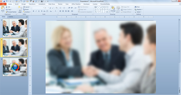 Как размыть изображение в powerpoint