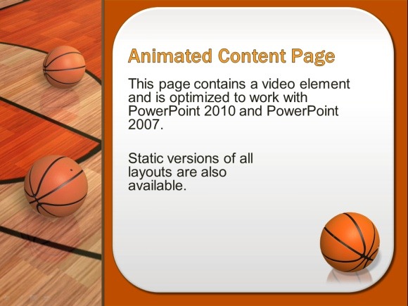 Plantilla de animación Baloncesto PowerPoint
