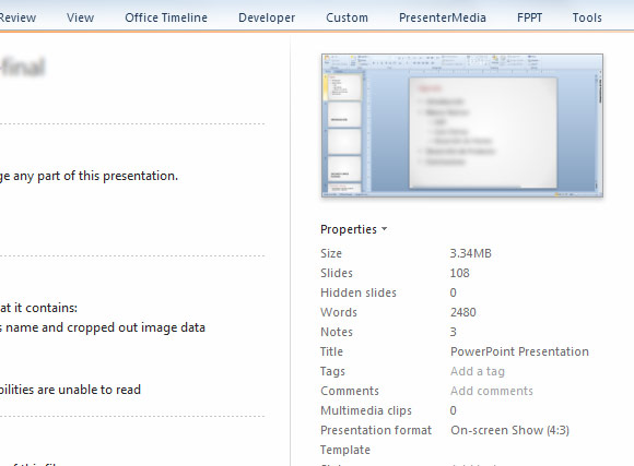 Comment compter le nombre de mots utilisés dans une présentation PowerPoint