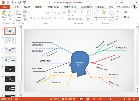 MODELLO MAPPA CONCETTUALE POWERPOINT SCARICARE