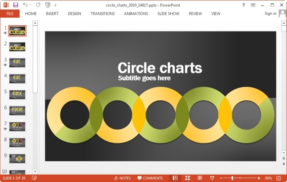 Animierte Kreis Diagramm Vorlage Fur Powerpoint