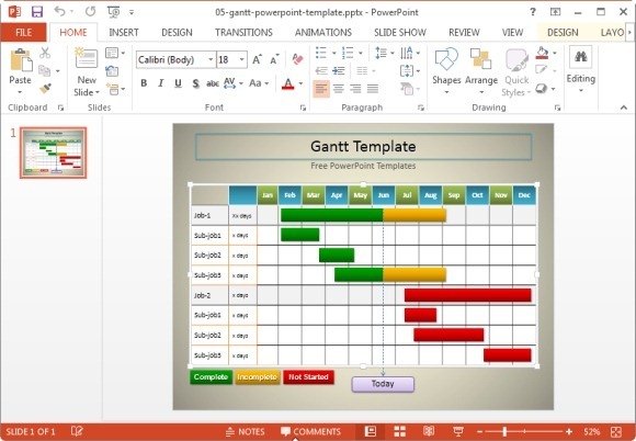 Диаграмма ганта powerpoint шаблон