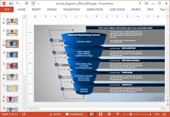 Как нарисовать воронку в powerpoint
