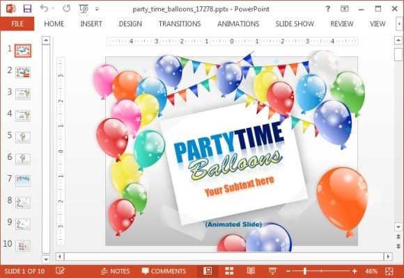 Вечеринка powerpoint темы для презентаций