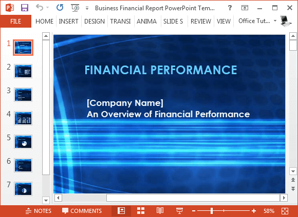 免費企業財務報告的PowerPoint模板