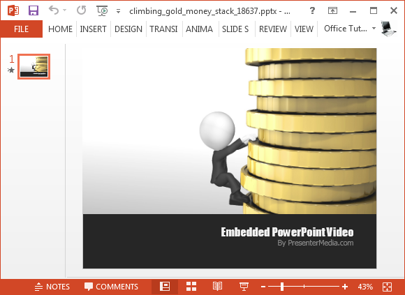 PowerPoint için Altın Para Yığınlar video Animasyonlar
