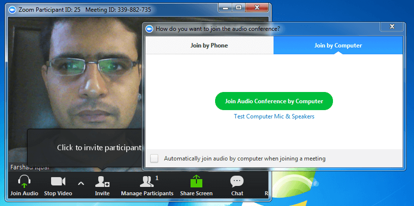 conferencing web dengan aplikasi Zoom
