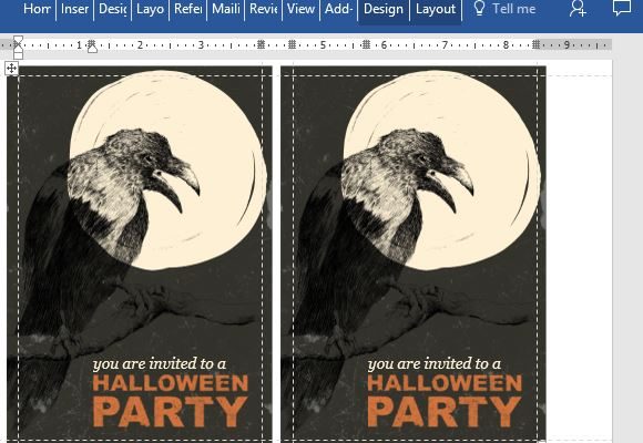 Halloween Party gratuit Modèle de carte postale Pour Word