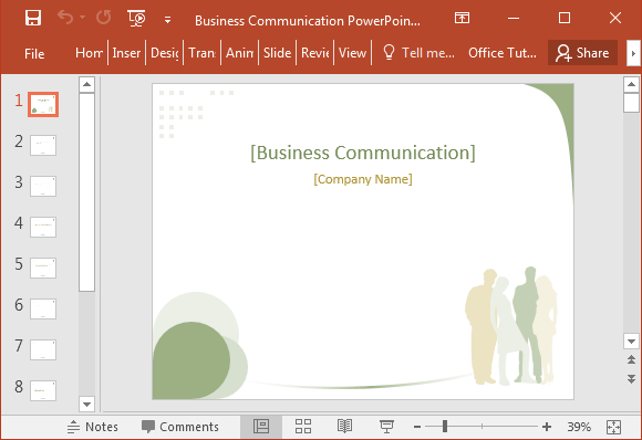İşletme İletişimi PowerPoint Şablonu