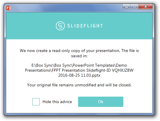 حصة الشرائح مع SlideFlight