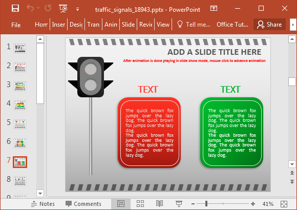 Traffico design slide segnale