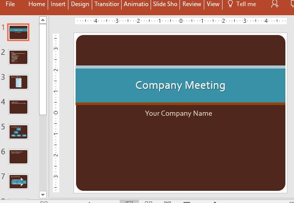 Freie Company Meeting Powerpoint-Vorlage