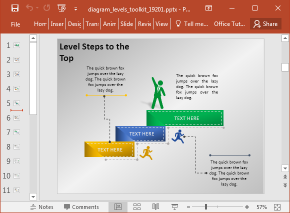 ภาพเคลื่อนไหวแผนภาพลำดับสำหรับ PowerPoint