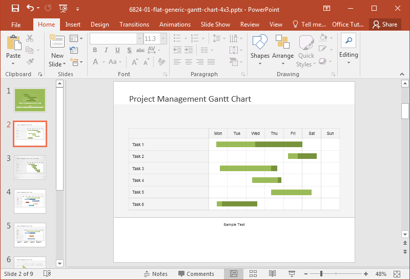 gestion de projet-Gantt-chart-powerpoint-template
