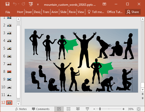 Silhouette arta pentru PowerPoint