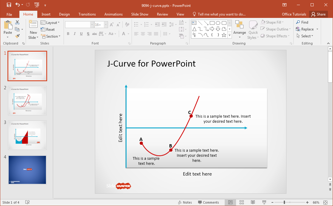 bebas j-curve-powerpoint-template