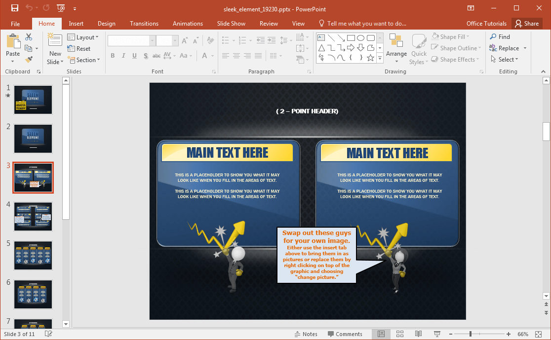 deux points de comparaison-slide