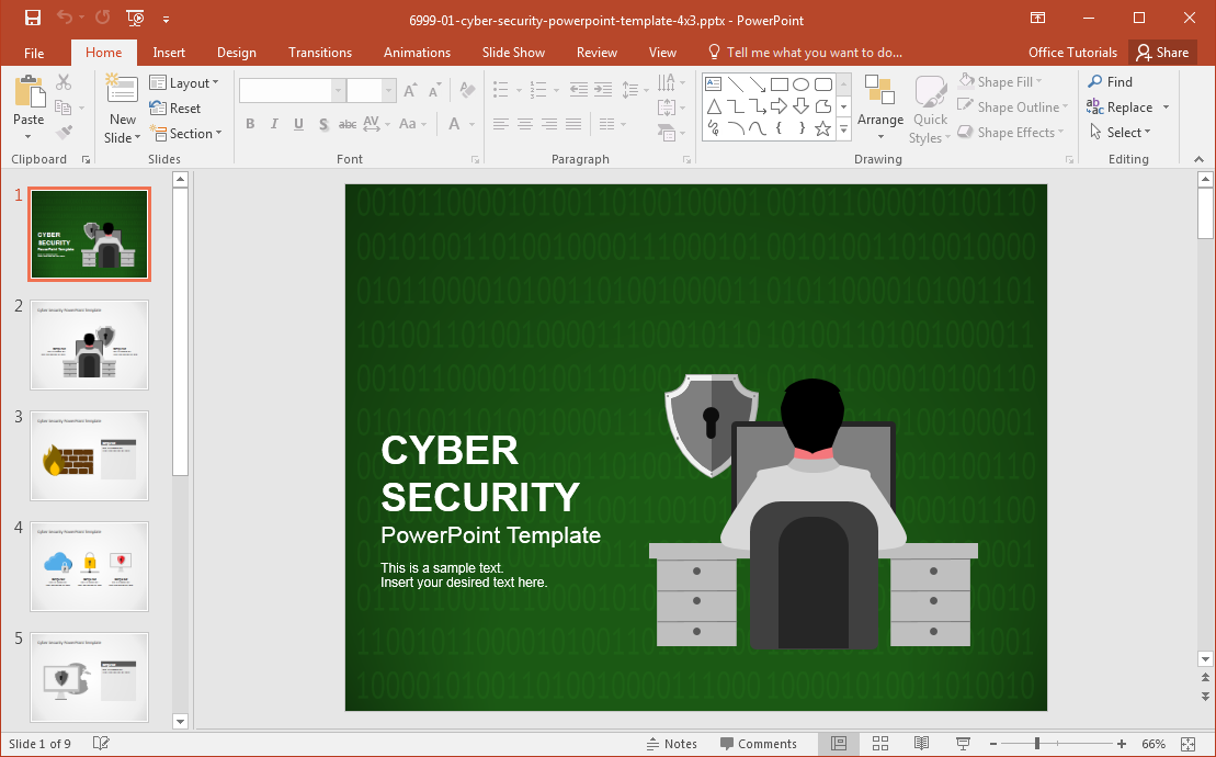 securitatea cibernetică-powerpoint-șablon