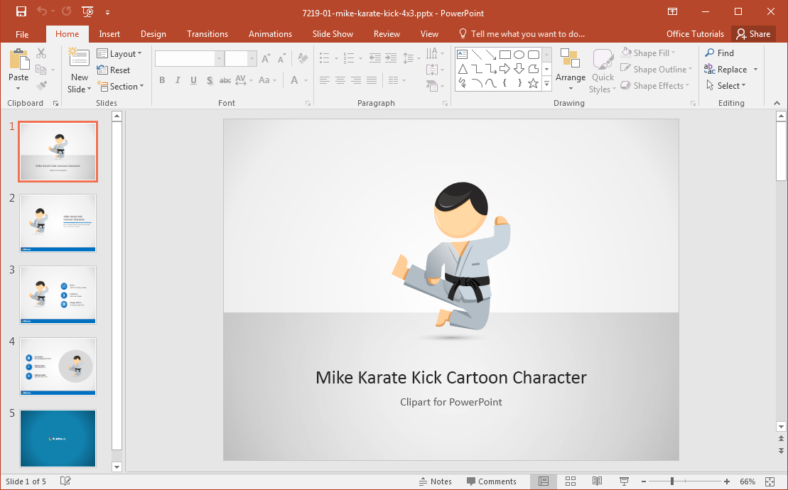 Karate PowerPoint Şablonu