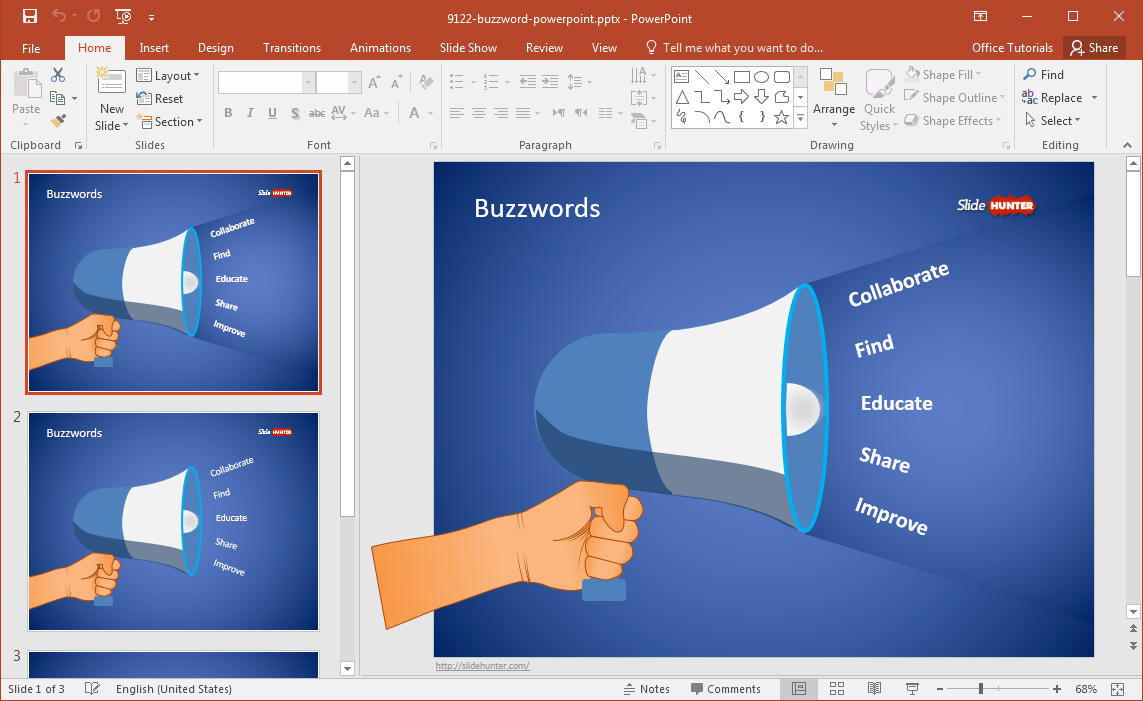 Free Buzzword PowerPoint Template