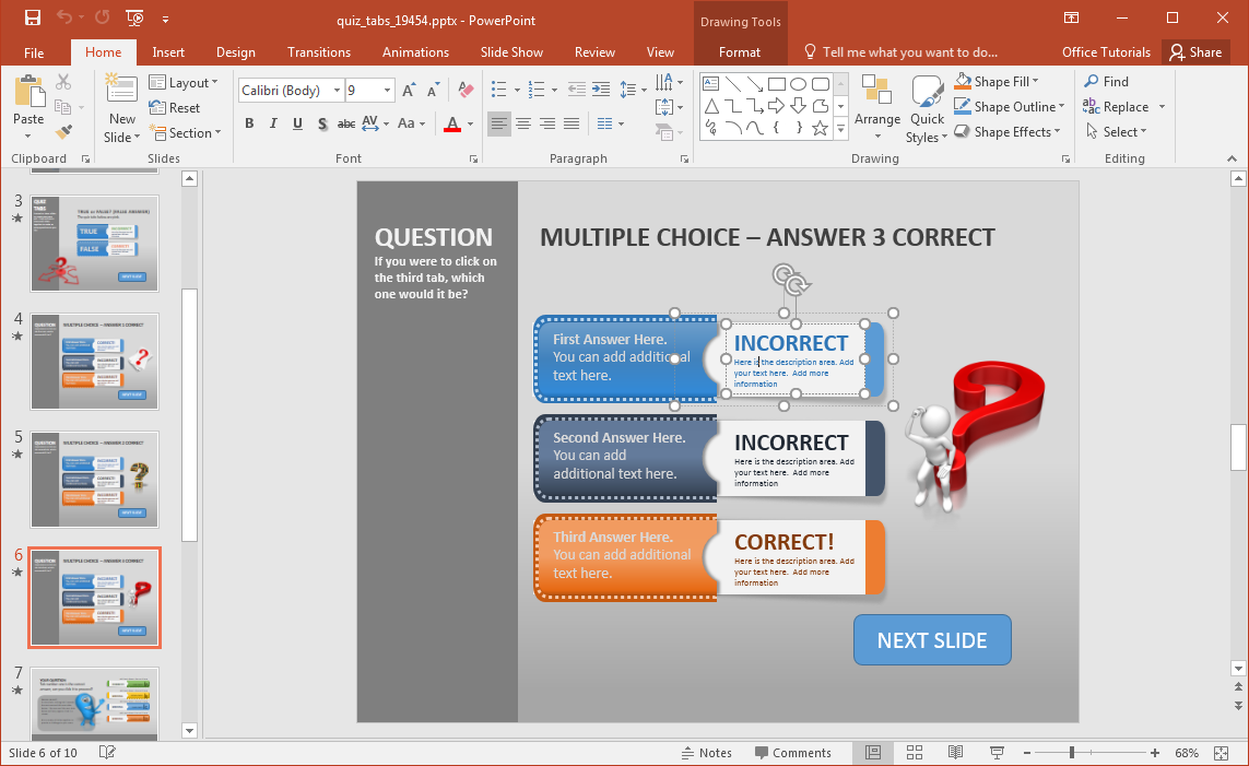 create-PowerPoint quizy