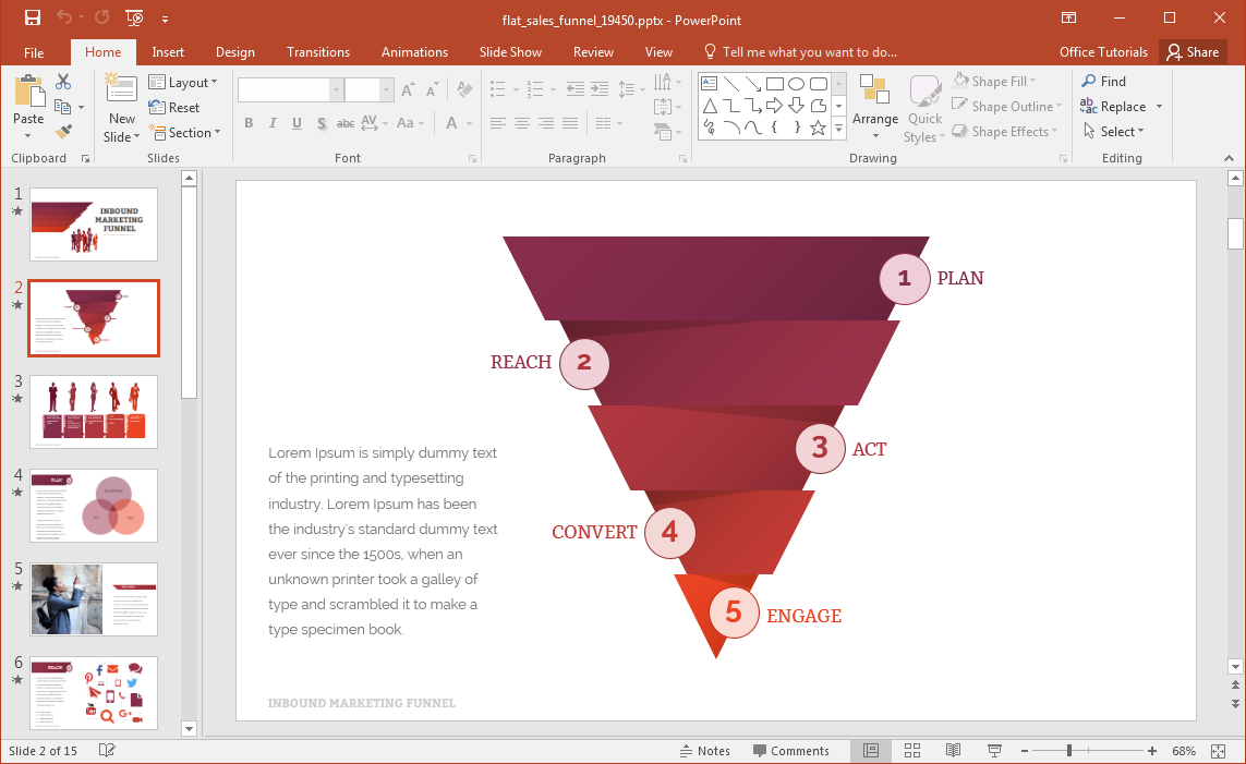 Как нарисовать воронку в powerpoint