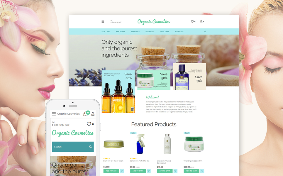 Productos de belleza Plantilla OpenCart