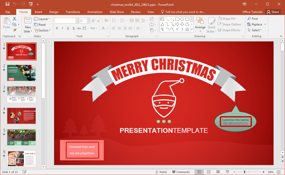 Animierte Weihnachts Toolkit für Powerpoint