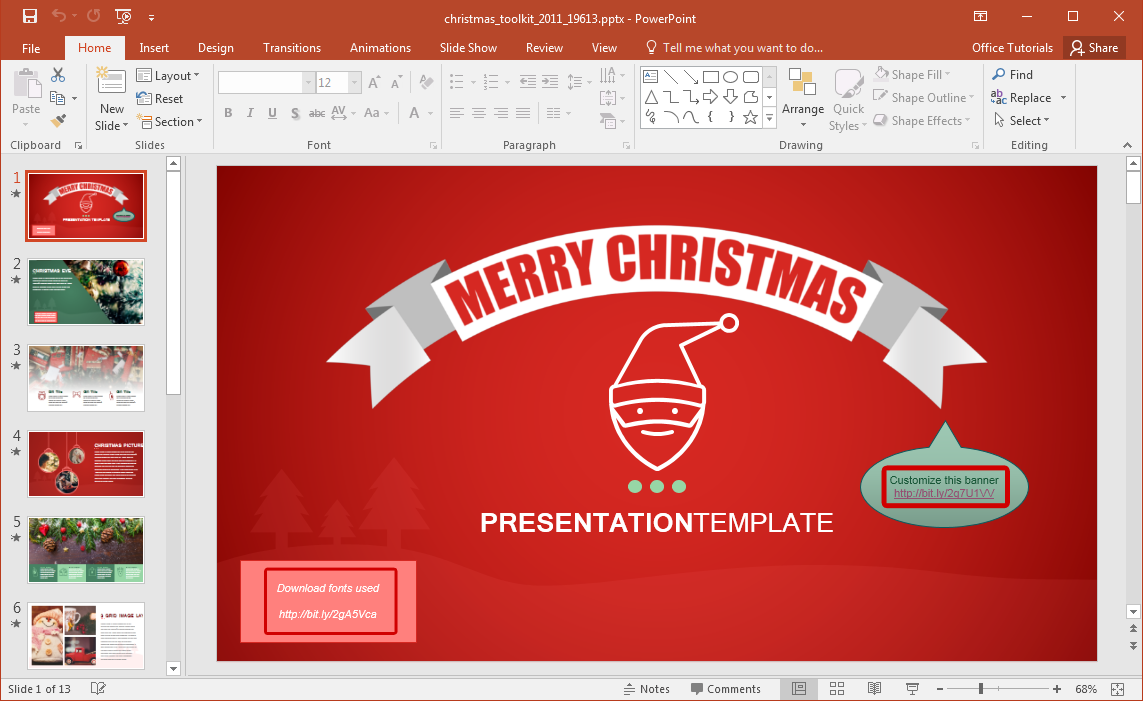 animiertes-christmas-Powerpoint-Vorlage