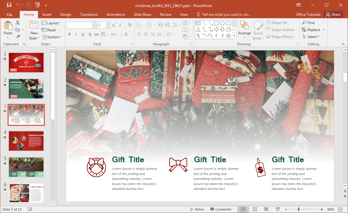 Crăciun-powerpoint-Toolkit-șablon