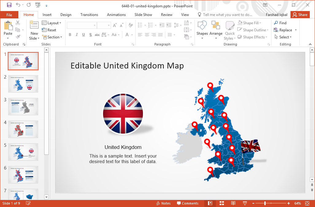 editabile-map-of-uk-pentru-powerpoint