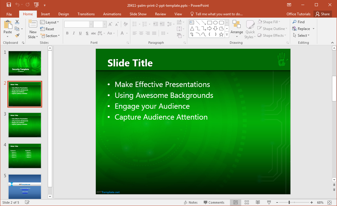 ฟรี-Cyber ​​การรักษาความปลอดภัยแม่แบบสำหรับ PowerPoint