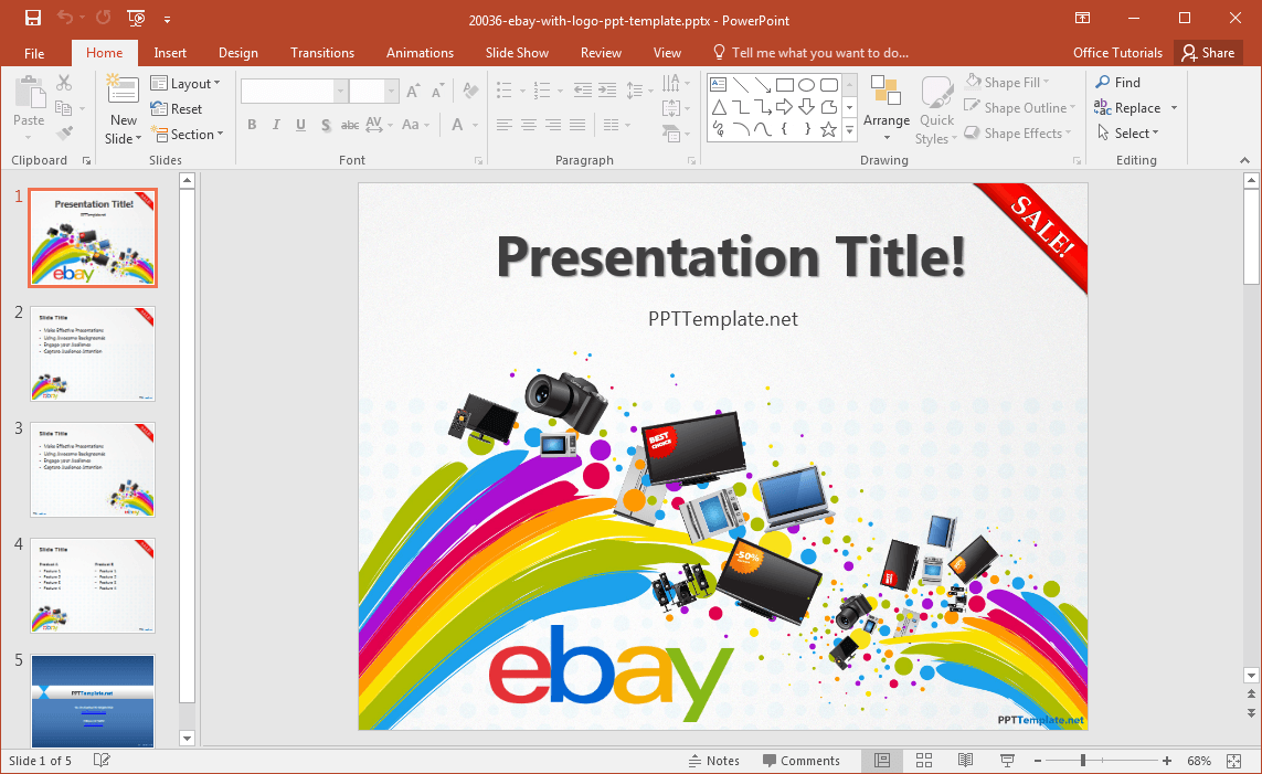 Wolny Szablon Ebay PowerPoint