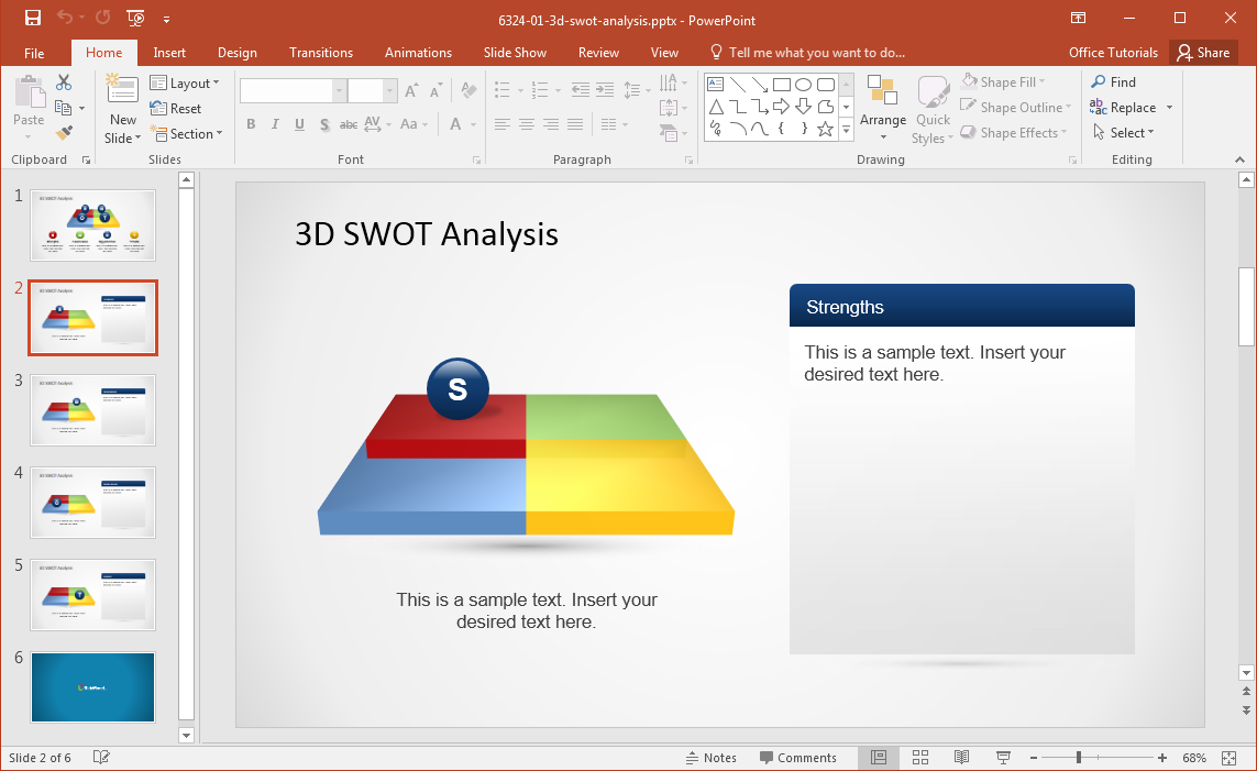 SWOT分析模板换简报