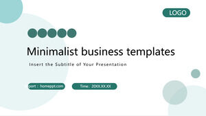 Simple Green Dot Business PowerPoint Templates