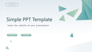 PowerPoint-Vorlagen mit grünem Polygon-Lächeln